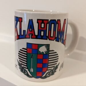 Oklahoma Crest Mug - Red, Blue, Green